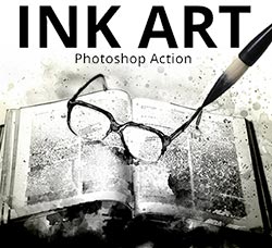 极品PS动作－墨渍艺术(含高清视频教程)：Ink Art Photoshop Action
